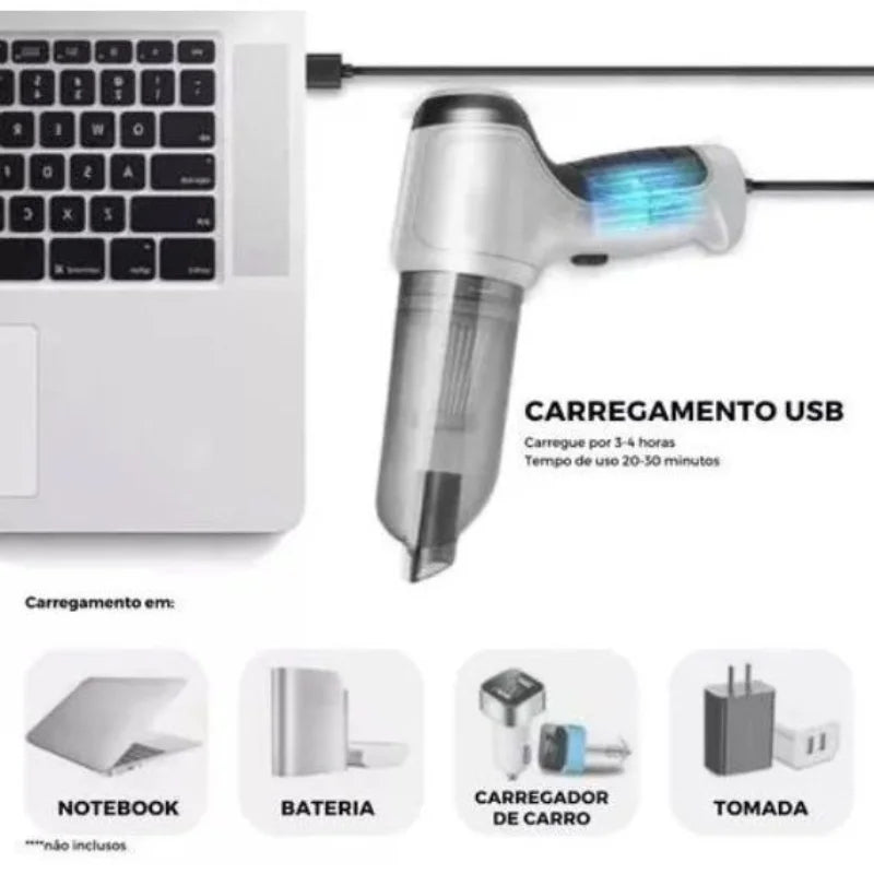 Aspirador de Pó e Soprador AirMax - Portátil e Ultra Potente